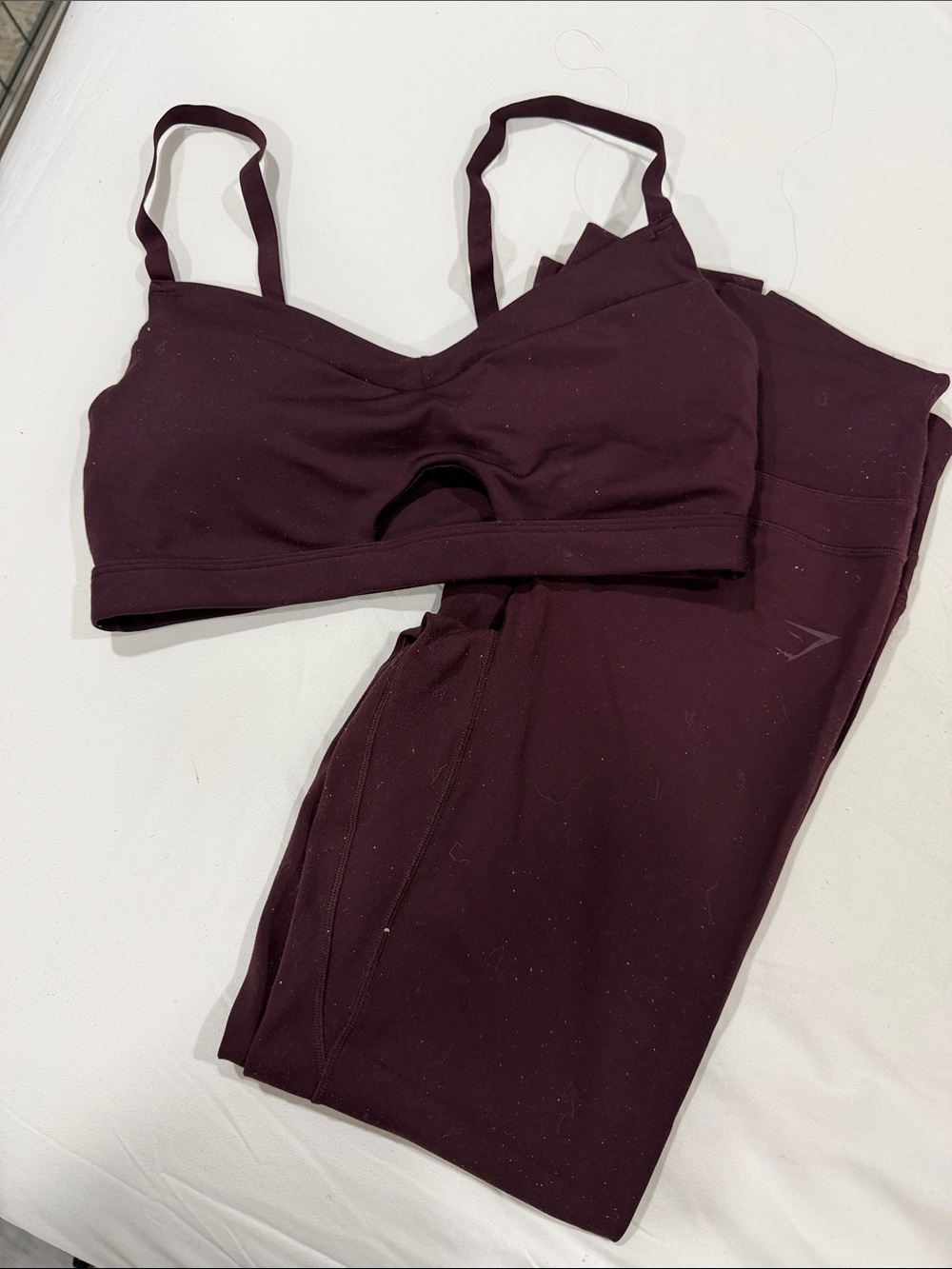 Gymshark Plum Seamless Sports Bra and Leggings Set